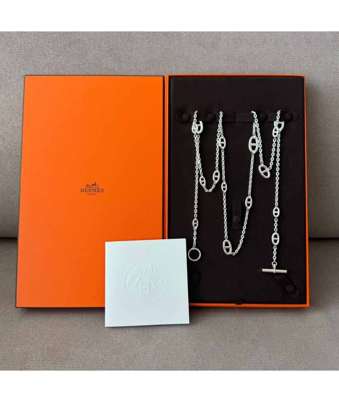 HERMES Серебряное серебряное колье, фото 2