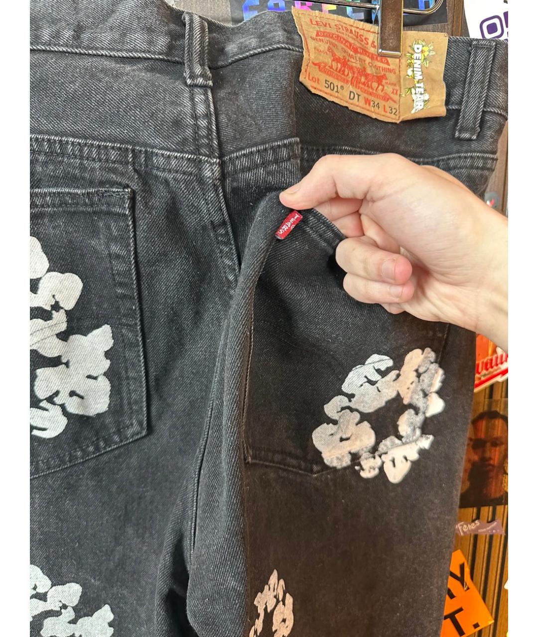 Denim Tears Черные хлопковые джинсы, фото 6