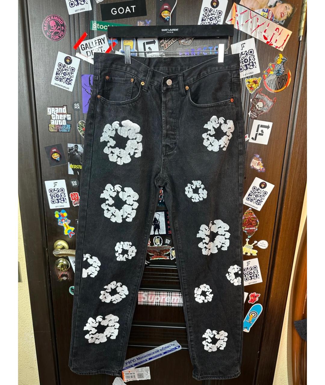 Denim Tears Черные хлопковые джинсы, фото 2