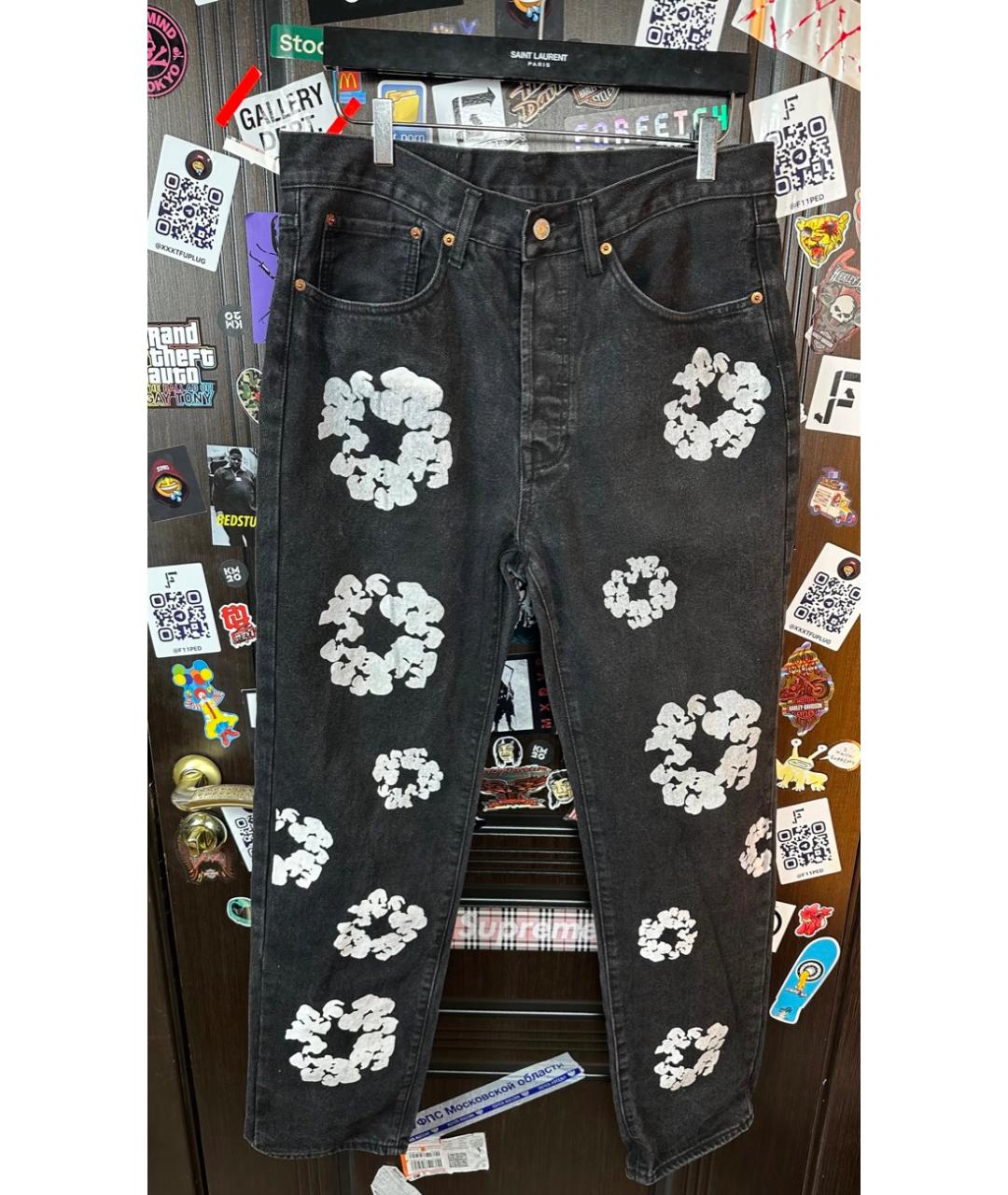 Denim Tears Черные хлопковые джинсы, фото 3