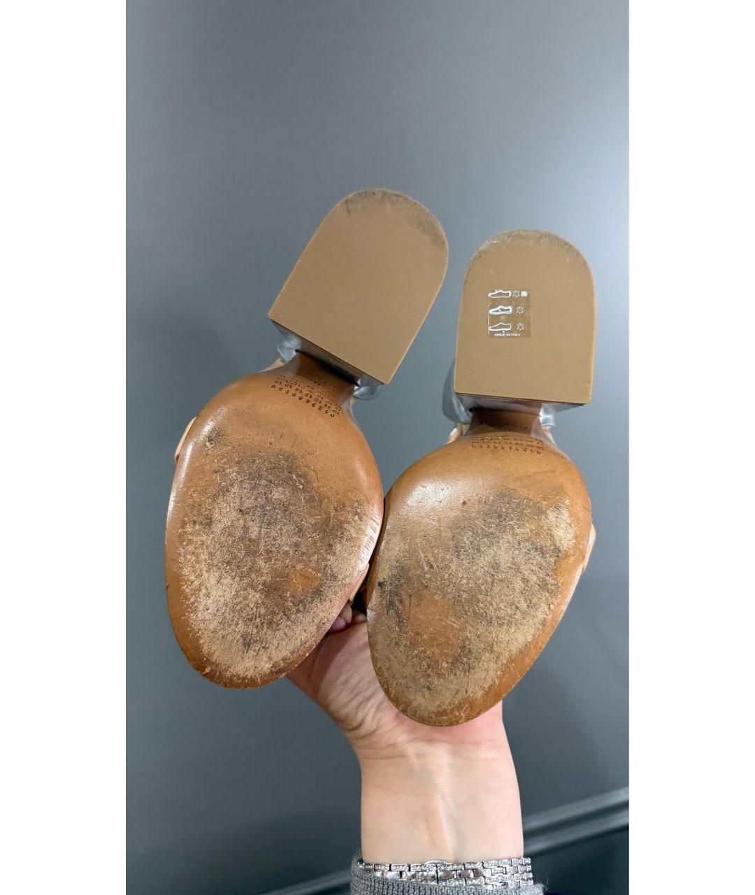 MAISON MARGIELA Мульти босоножки из лакированной кожи, фото 5