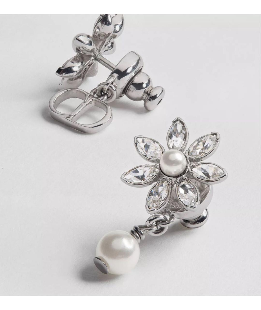 CHRISTIAN DIOR Серебряные металлические серьги, фото 3