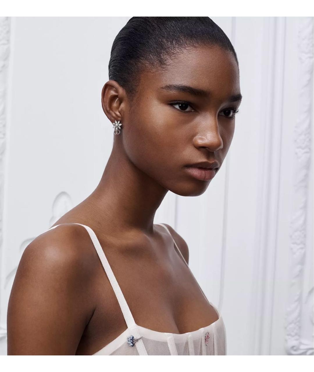 CHRISTIAN DIOR Серебряные металлические серьги, фото 2