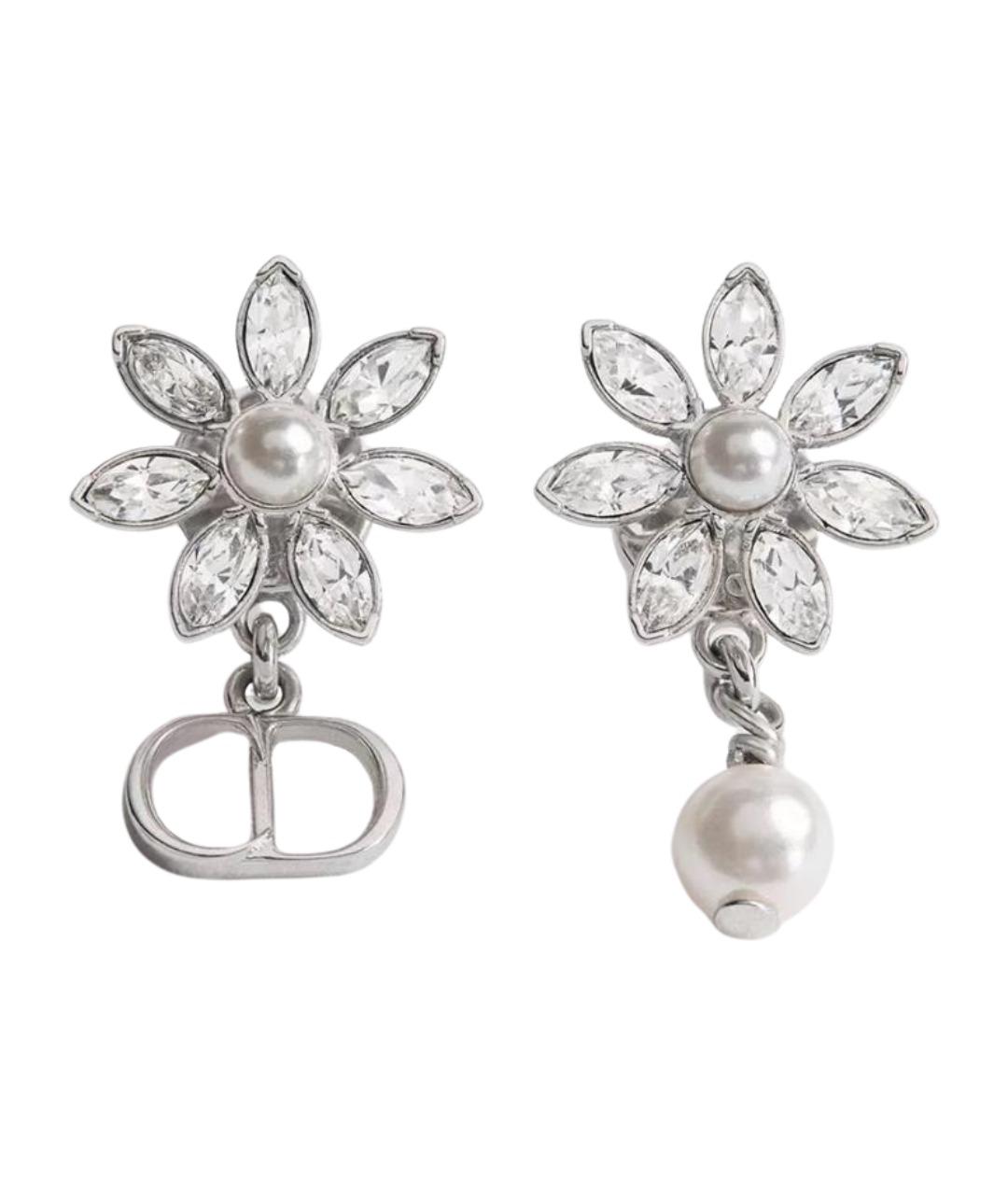 CHRISTIAN DIOR Серебряные металлические серьги, фото 1