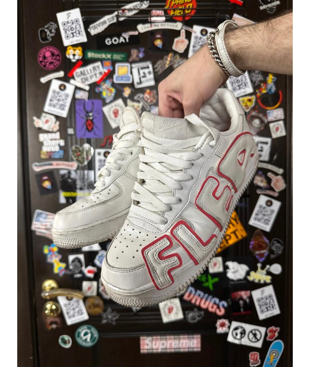 NIKE Белые кожаные низкие кроссовки / кеды, фото 8