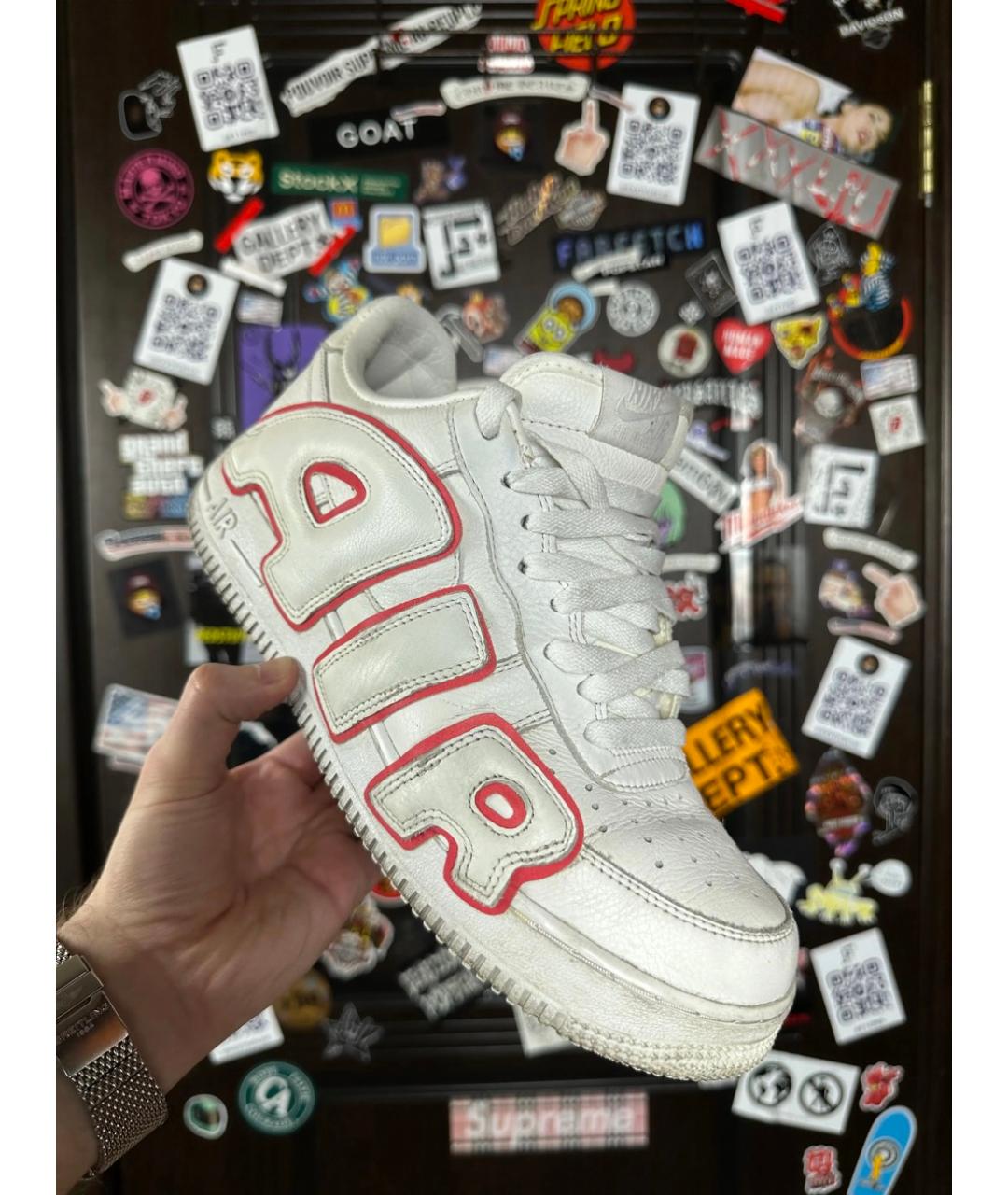 NIKE Белые кожаные низкие кроссовки / кеды, фото 10
