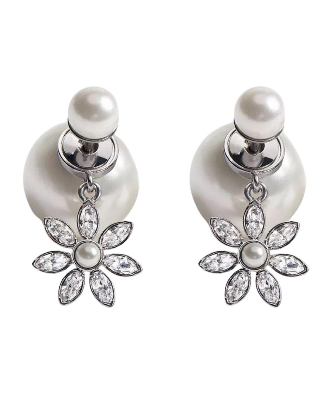 CHRISTIAN DIOR Серебряные металлические серьги, фото 1
