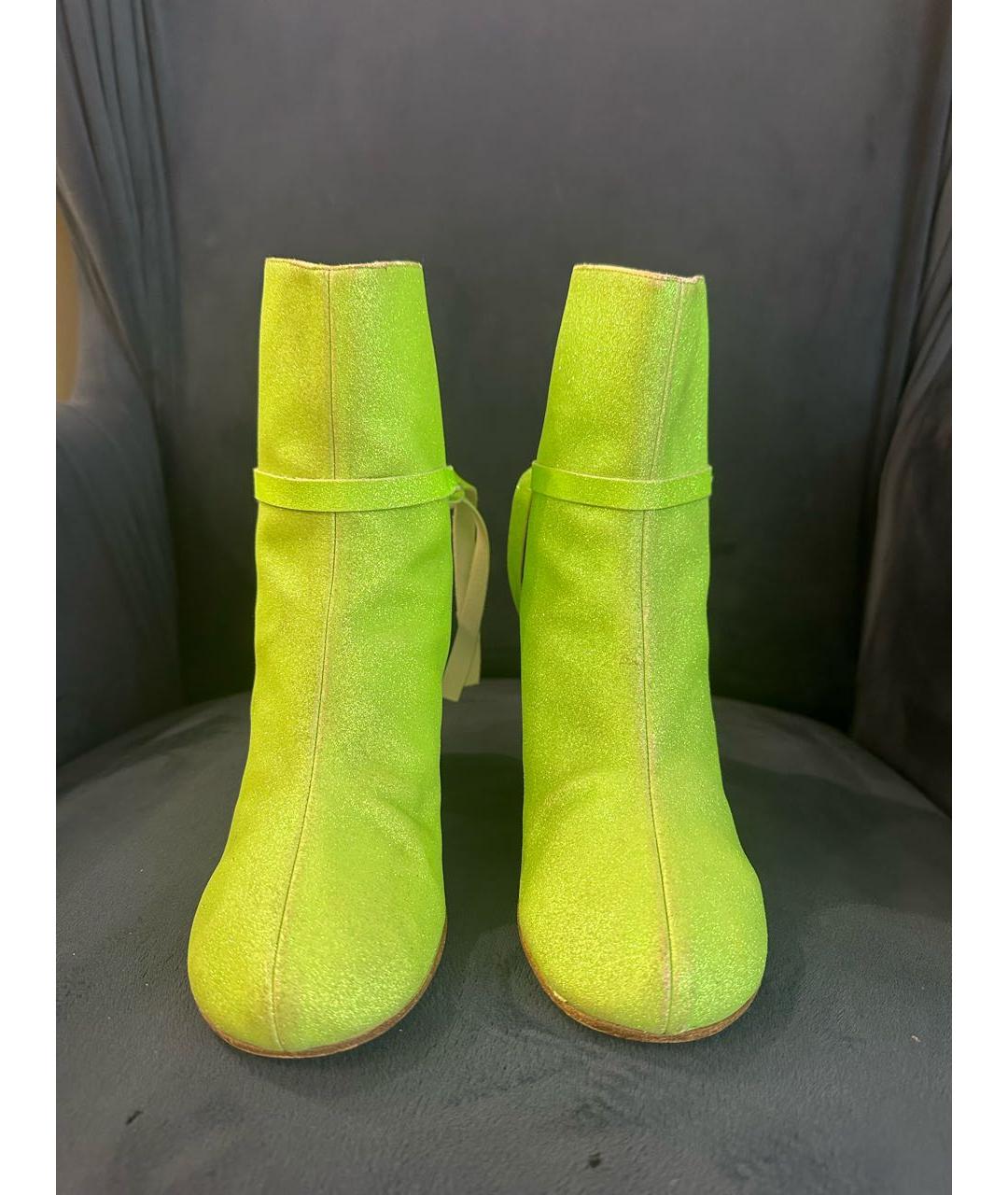 MAISON MARGIELA Зеленые ботильоны, фото 3