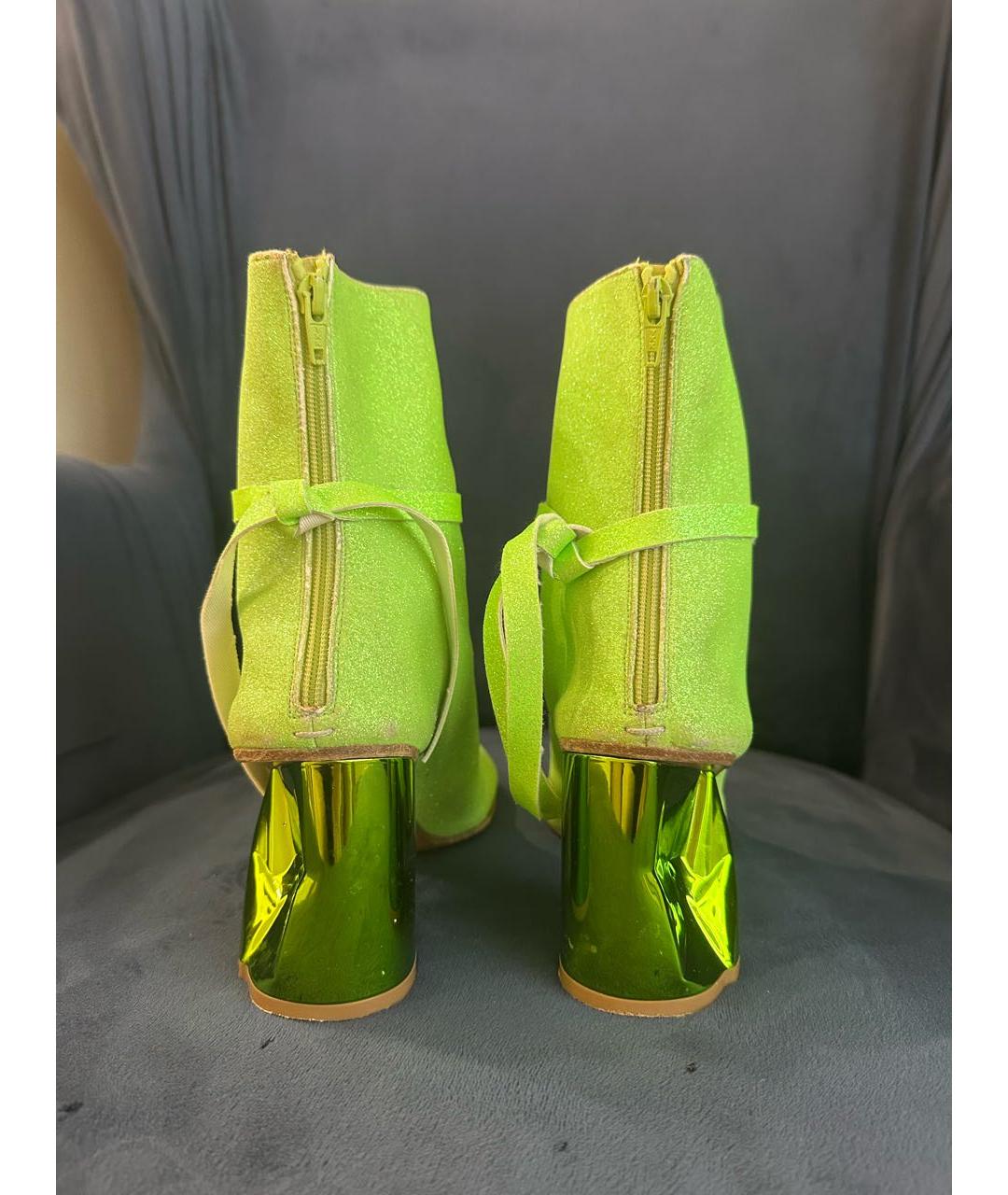 MAISON MARGIELA Зеленые ботильоны, фото 2
