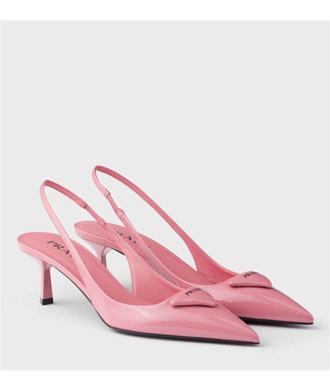 PRADA Розовые туфли из лакированной кожи, фото 5