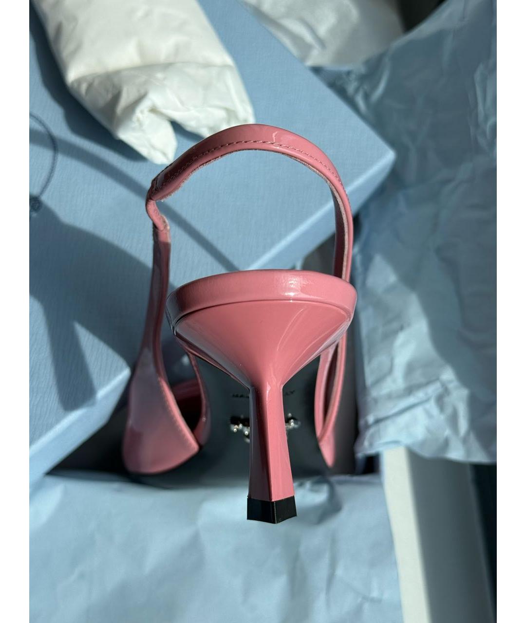 PRADA Розовые туфли из лакированной кожи, фото 4