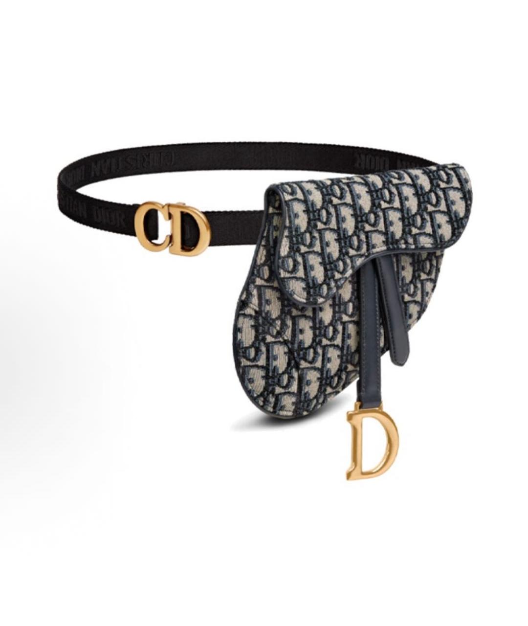 CHRISTIAN DIOR Темно-синяя поясная сумка, фото 2
