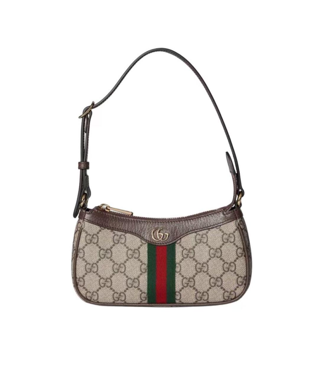 GUCCI Бежевая канва сумка через плечо, фото 1