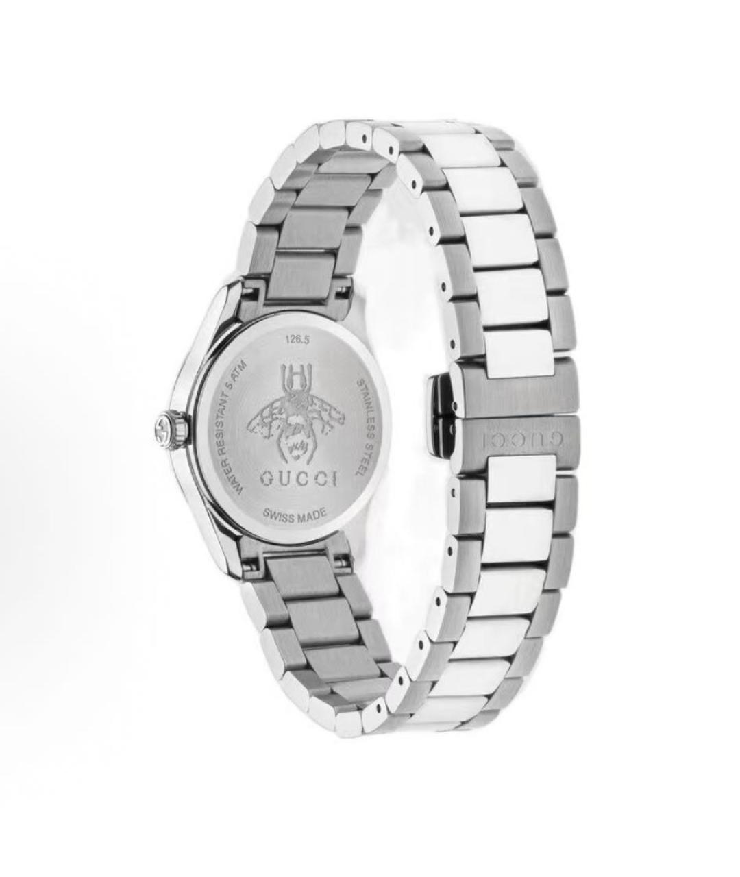 GUCCI Розовые серебряные часы, фото 3