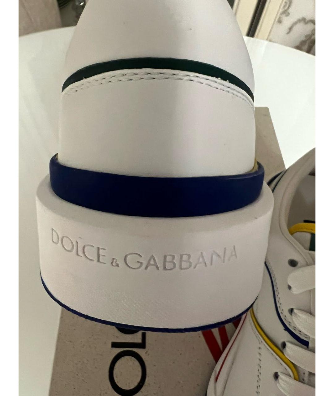 DOLCE&GABBANA Мульти кожаные кроссовки, фото 4