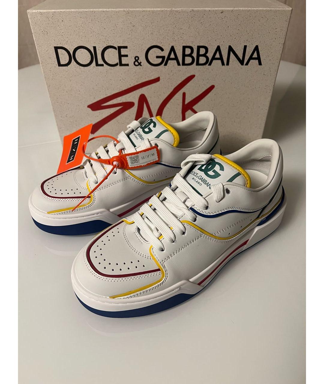 DOLCE&GABBANA Мульти кожаные кроссовки, фото 2