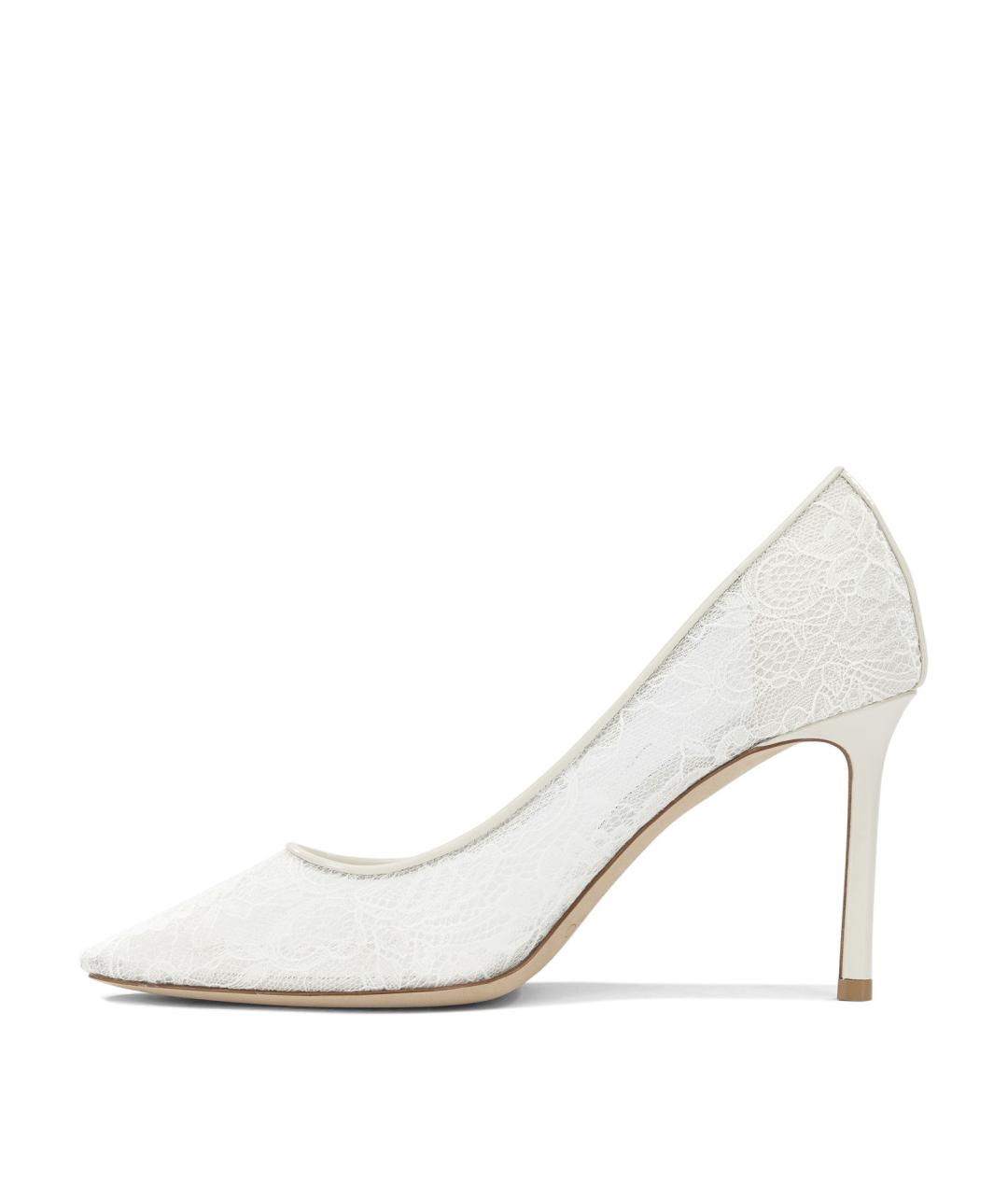JIMMY CHOO Белые текстильные туфли, фото 3