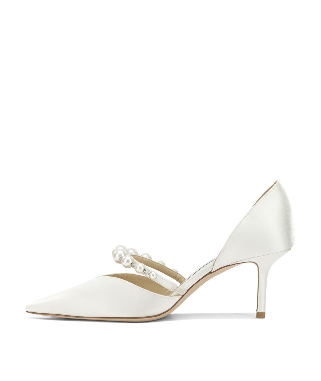 JIMMY CHOO Белые текстильные туфли, фото 3