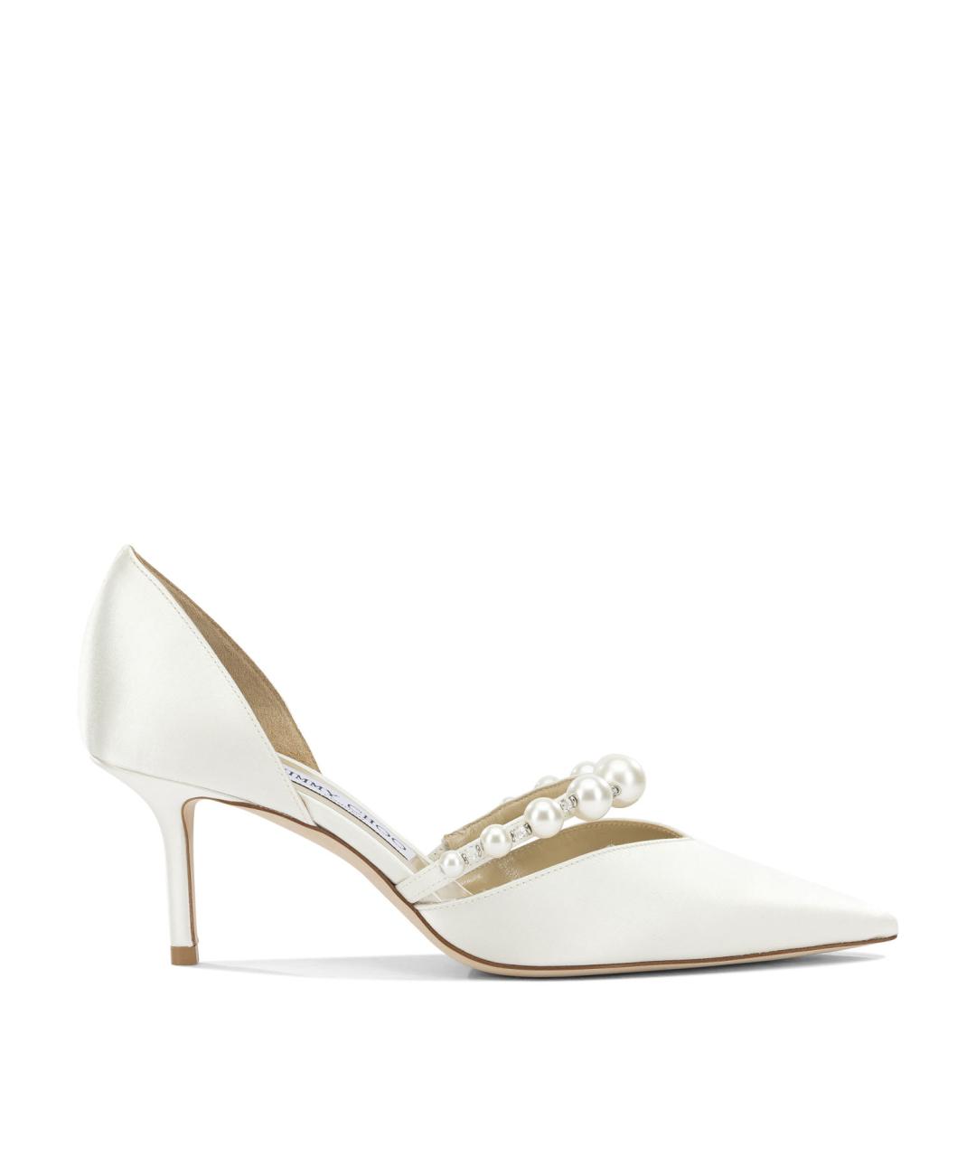 JIMMY CHOO Белые текстильные туфли, фото 1