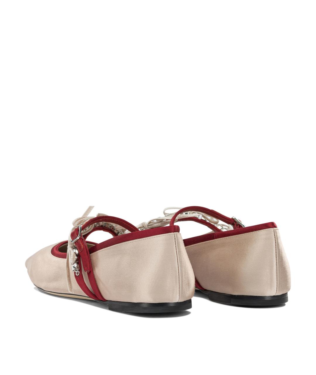 JIMMY CHOO Розовые текстильные балетки, фото 4
