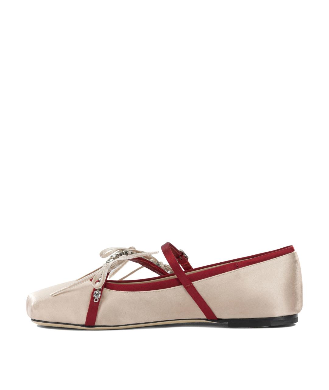 JIMMY CHOO Розовые текстильные балетки, фото 3