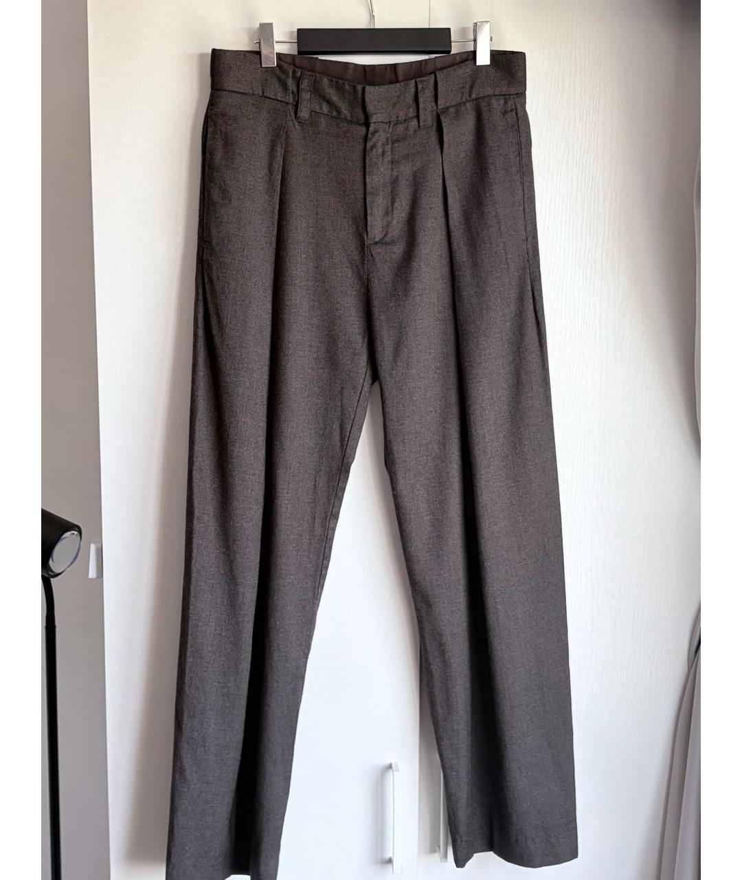 MM6 MAISON MARGIELA Коричневые хлопковые брюки широкие, фото 4