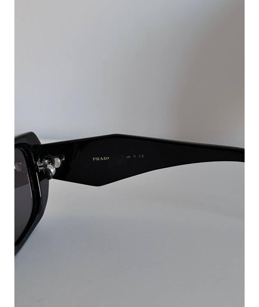 PRADA Черные пластиковые солнцезащитные очки, фото 5