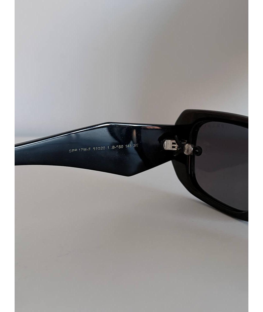 PRADA Черные пластиковые солнцезащитные очки, фото 4
