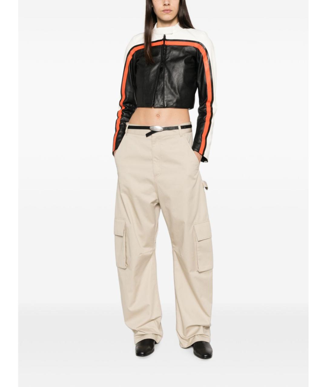 BALENCIAGA Бежевые хлопковые прямые брюки, фото 5