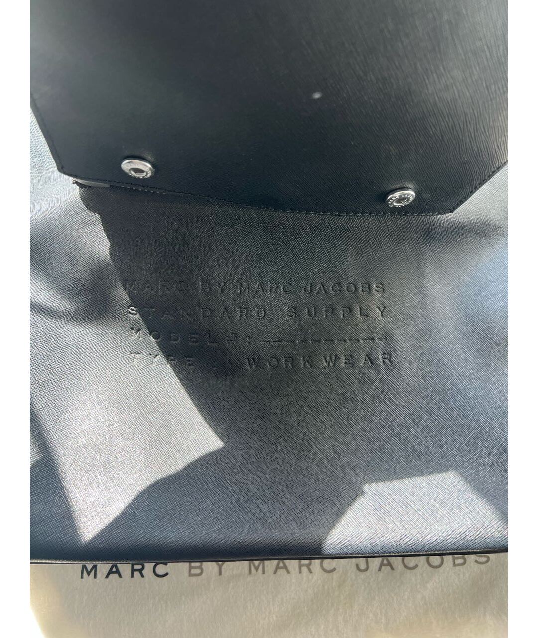 MARC BY MARC JACOBS Черная кожаная сумка тоут, фото 4