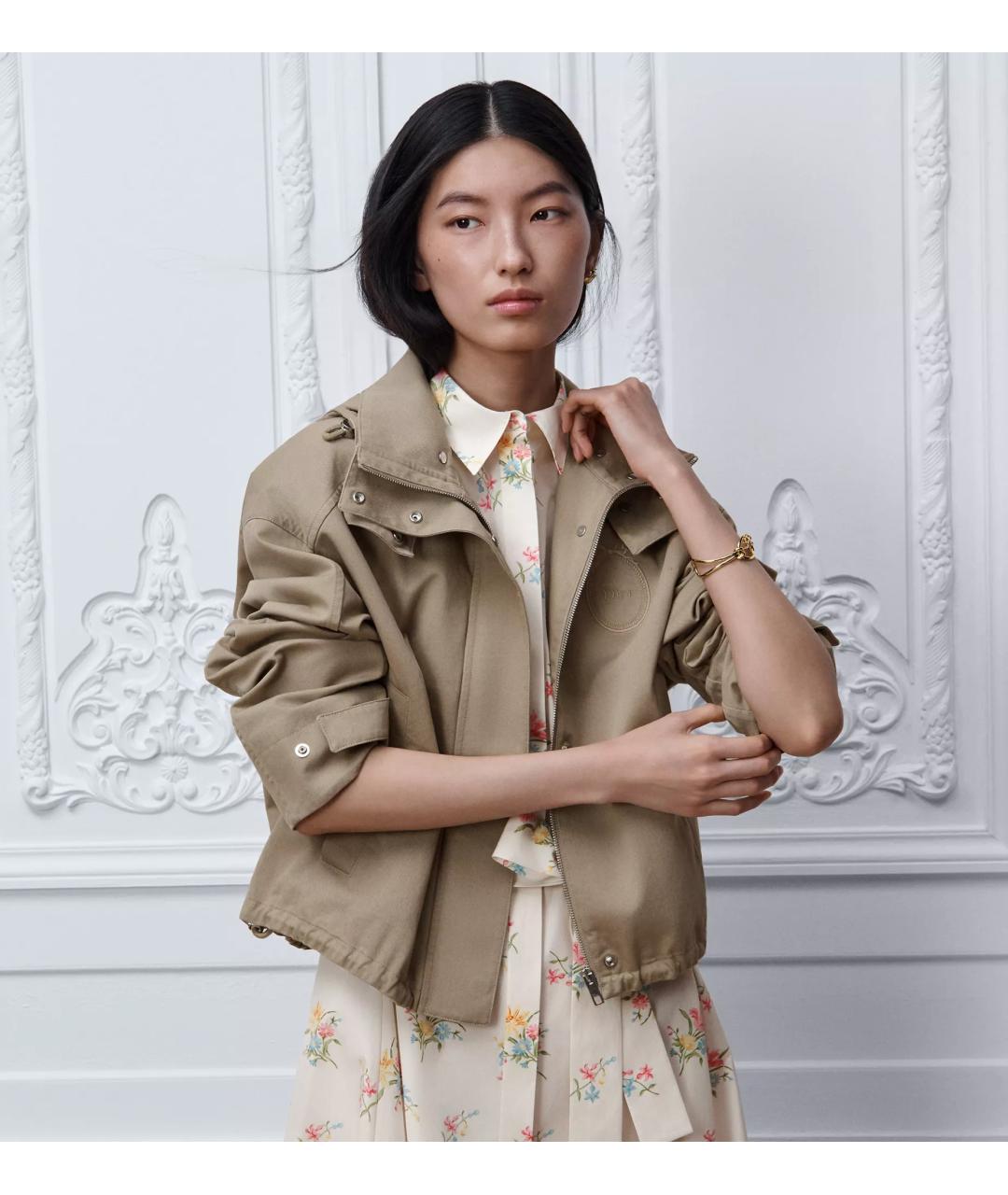 CHRISTIAN DIOR Бежевая хлопковая куртка, фото 3