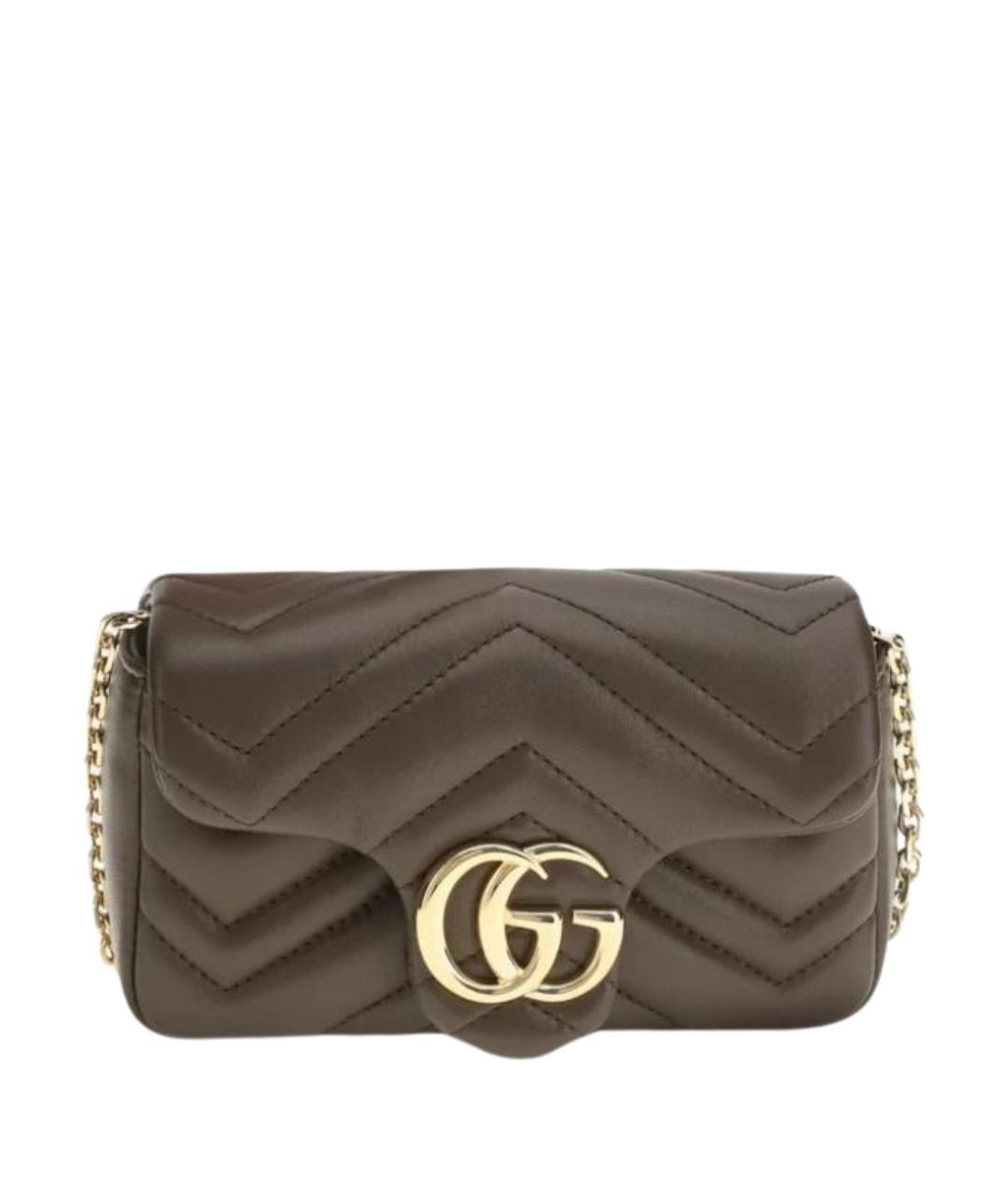 GUCCI Хаки кожаная сумка через плечо, фото 1