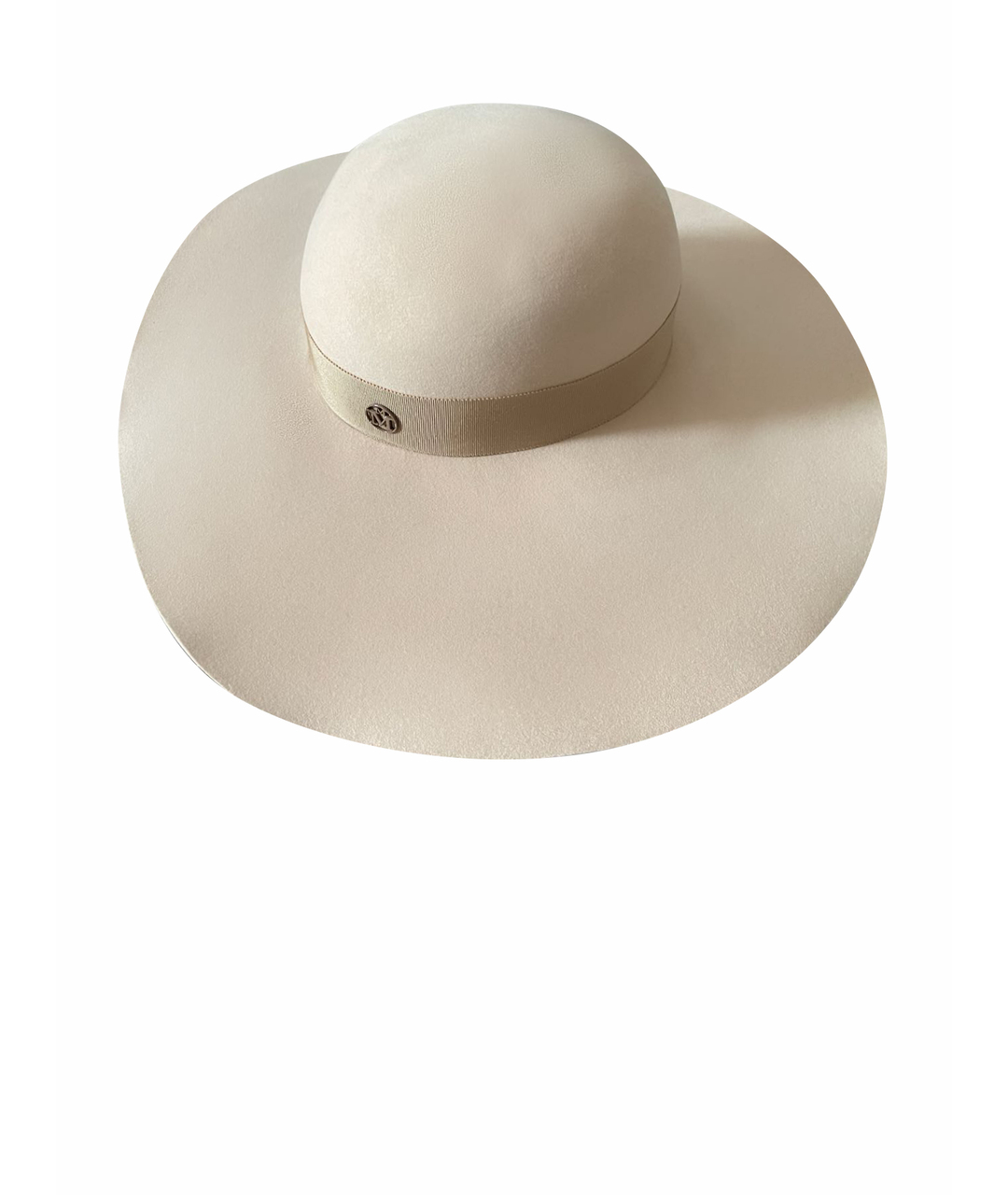 MAISON MICHEL Бежевая бархатная шляпа, фото 1
