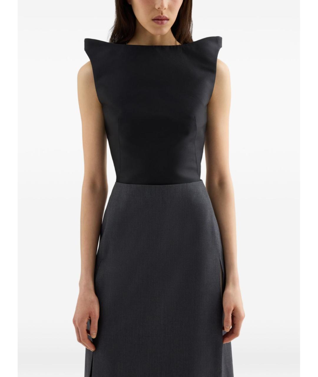 JIL SANDER Черная майка, фото 3