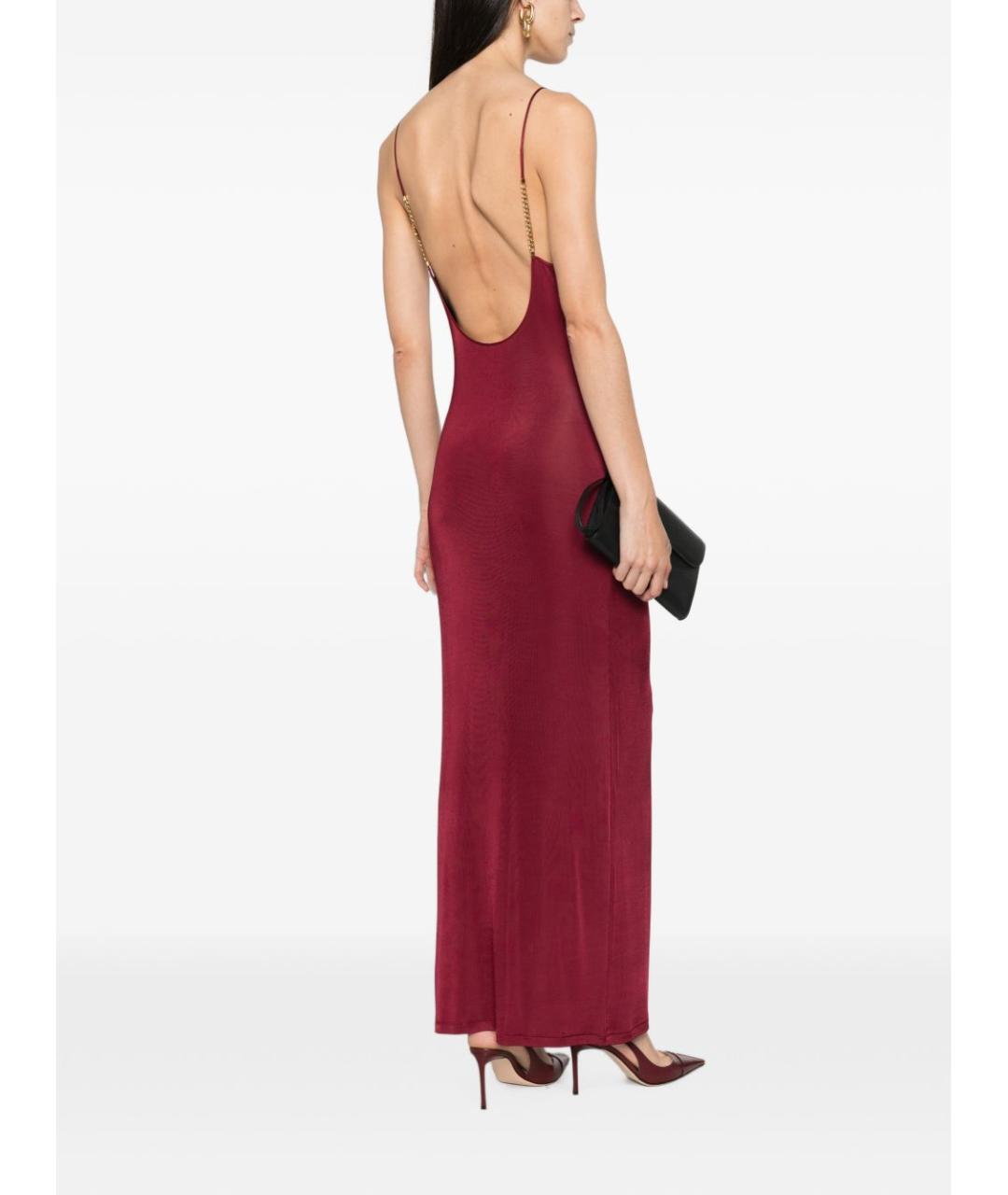 SAINT LAURENT Бордовое платье, фото 3