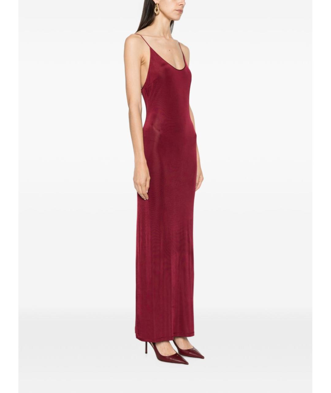 SAINT LAURENT Бордовое платье, фото 2