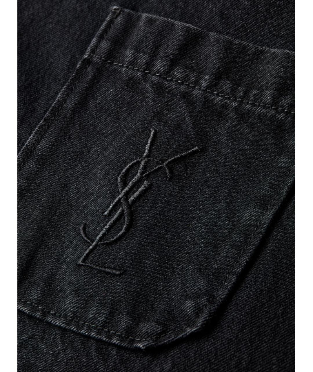 SAINT LAURENT Черная хлопковая куртка, фото 3
