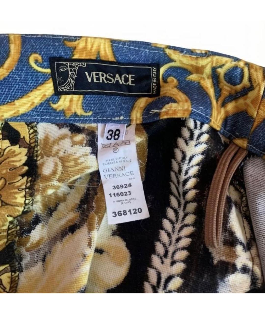 VERSACE Мульти джинсы клеш, фото 3