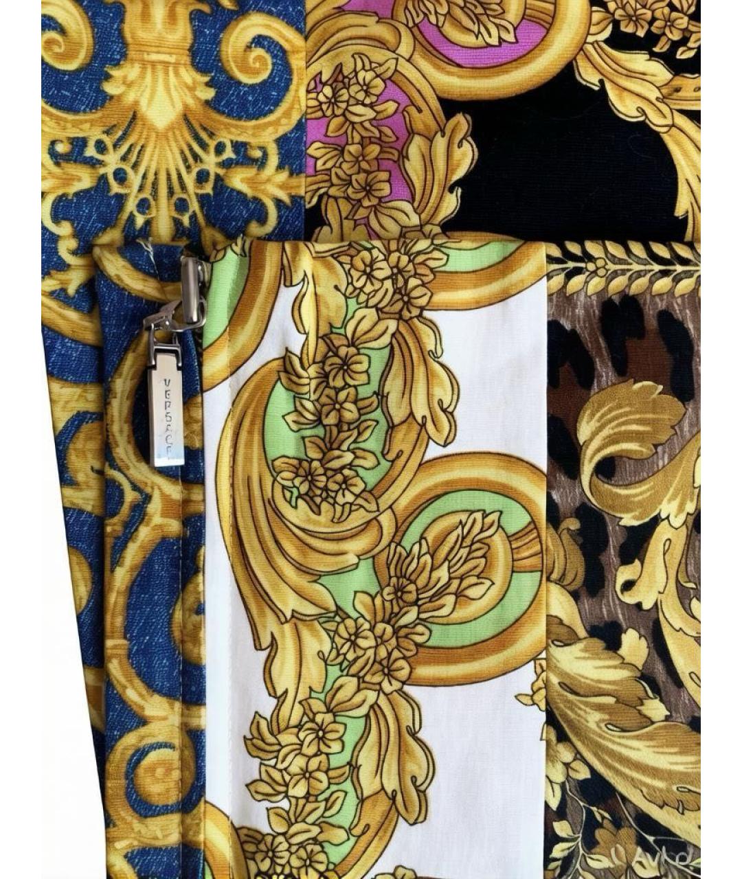VERSACE Мульти джинсы клеш, фото 5