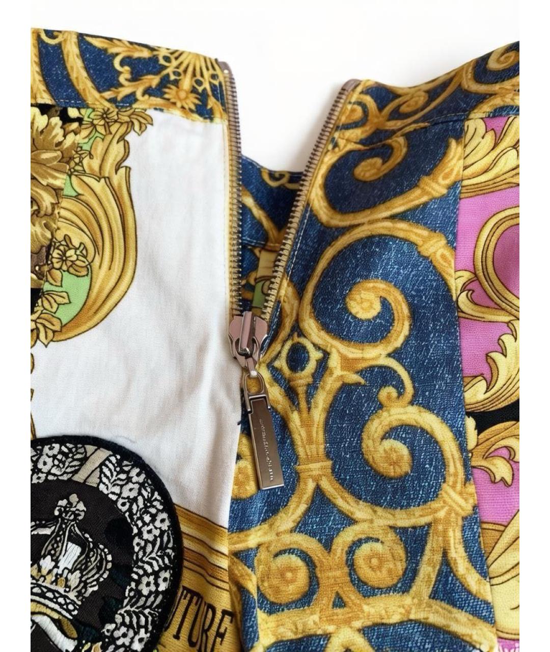 VERSACE Мульти джинсы клеш, фото 6