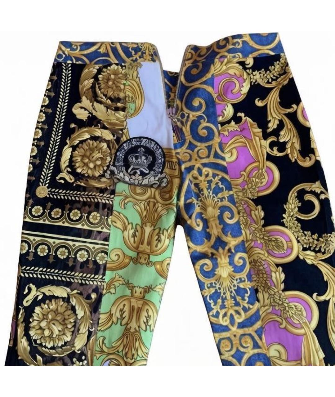 VERSACE Мульти джинсы клеш, фото 4