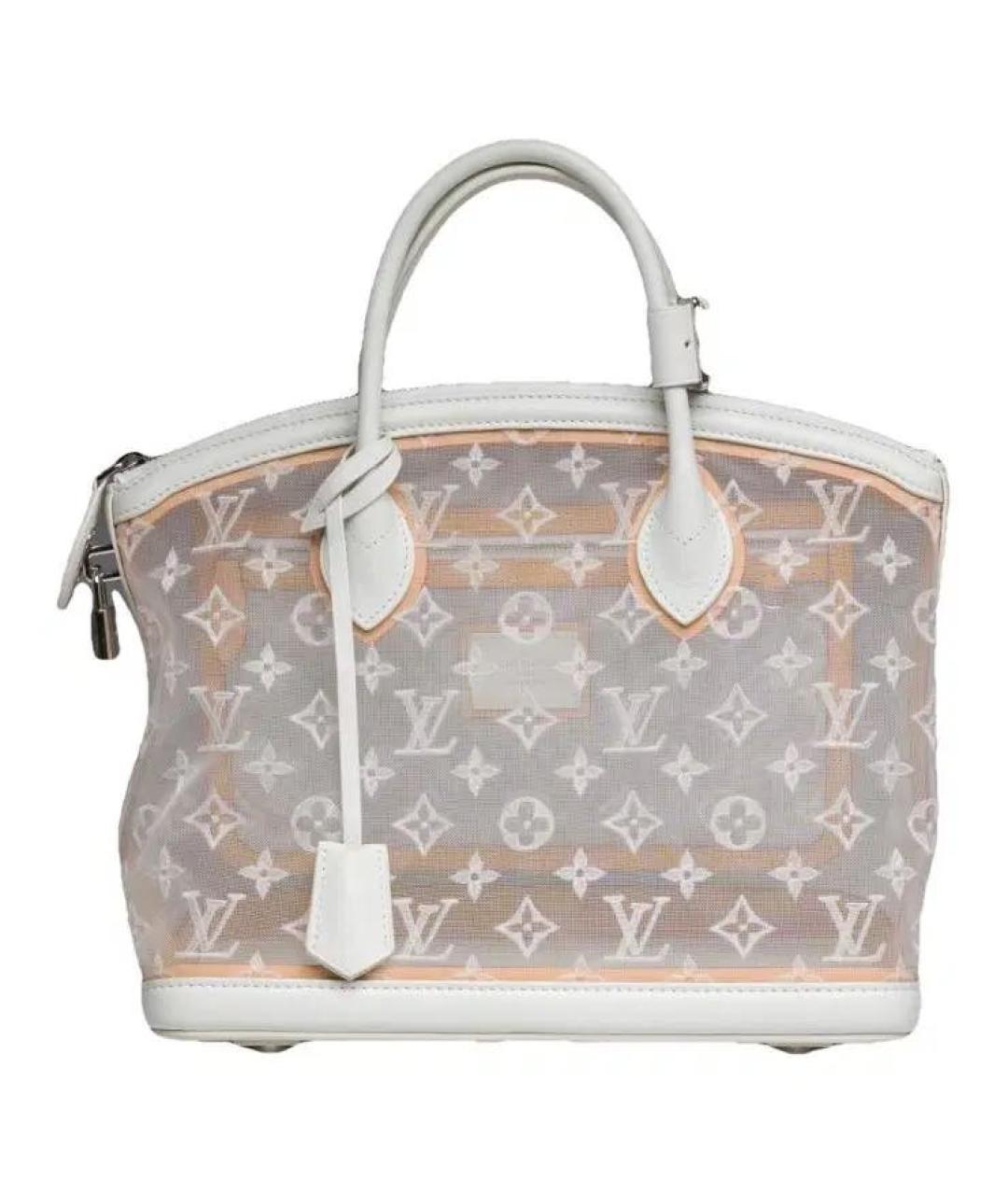 LOUIS VUITTON Белая канва сумка с короткими ручками, фото 1