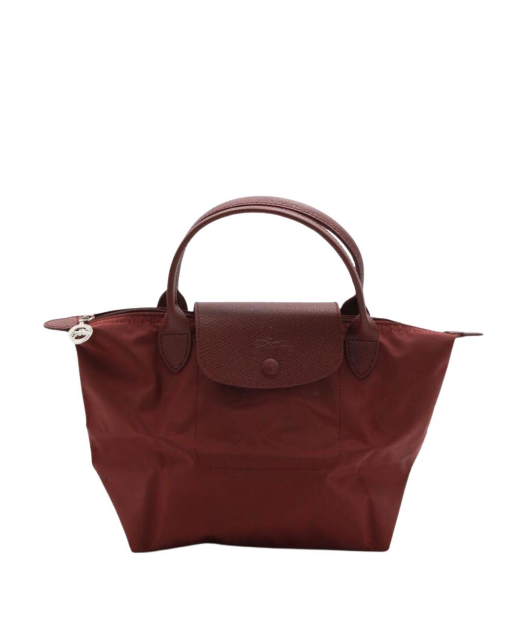 LONGCHAMP Бордовая синтетическая сумка тоут, фото 1