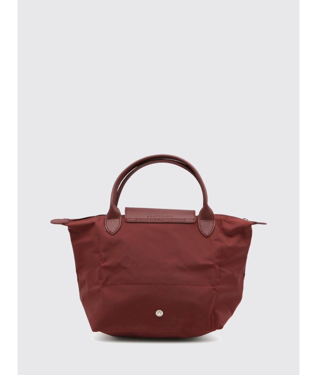 LONGCHAMP Бордовая синтетическая сумка тоут, фото 2