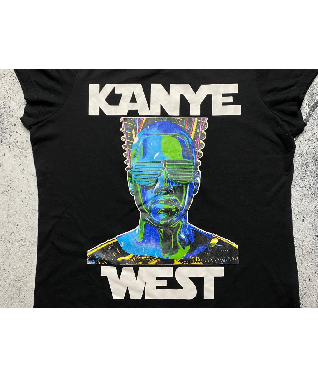 YEEZY Черная хлопковая футболка, фото 3