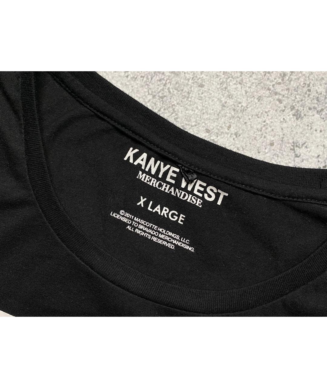 YEEZY Черная хлопковая футболка, фото 6