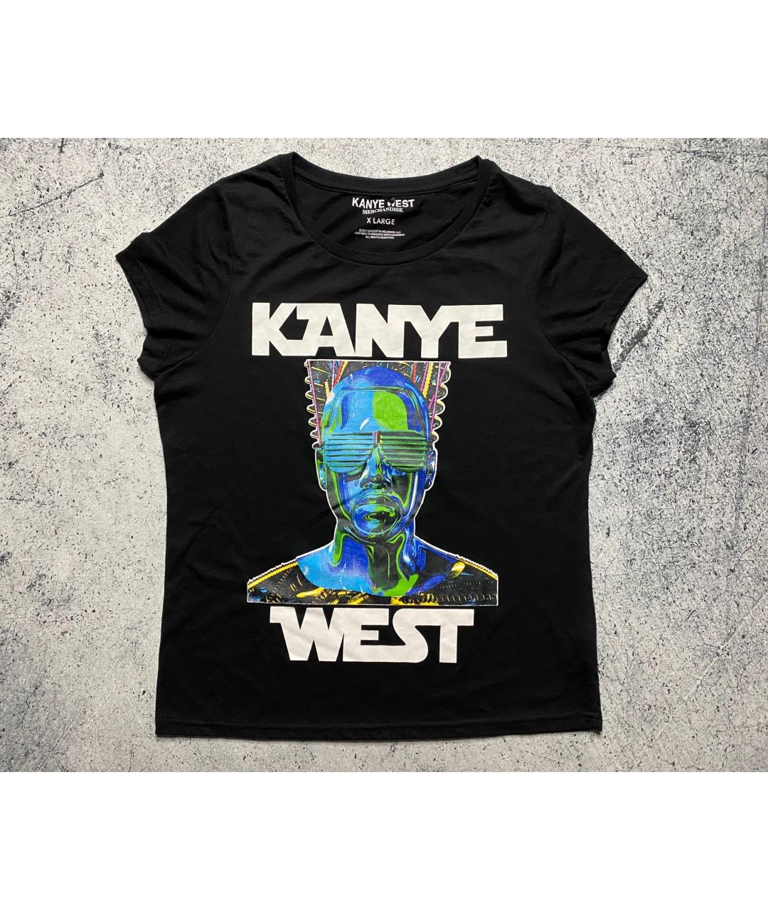 YEEZY Черная хлопковая футболка, фото 2