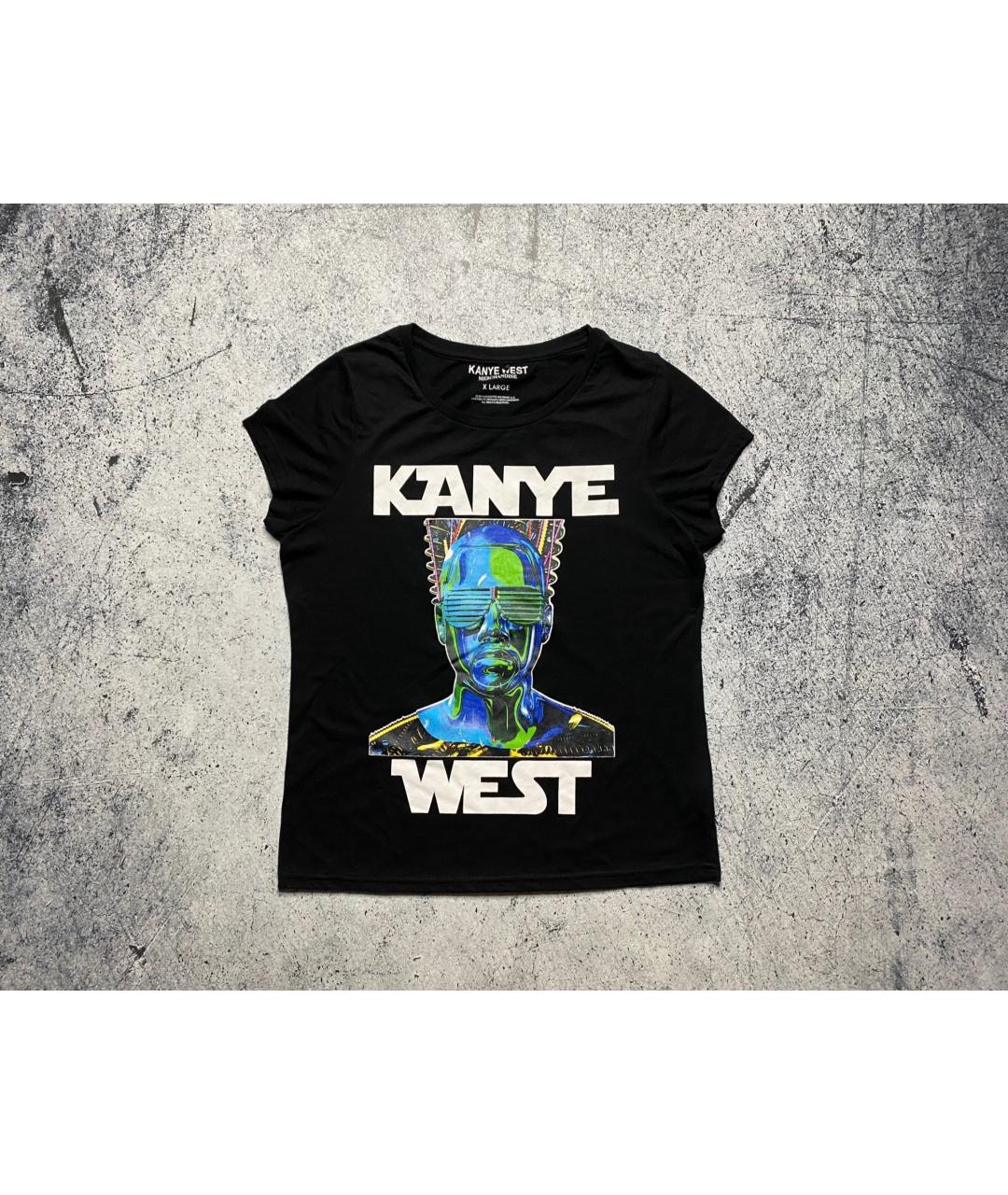 YEEZY Черная хлопковая футболка, фото 9