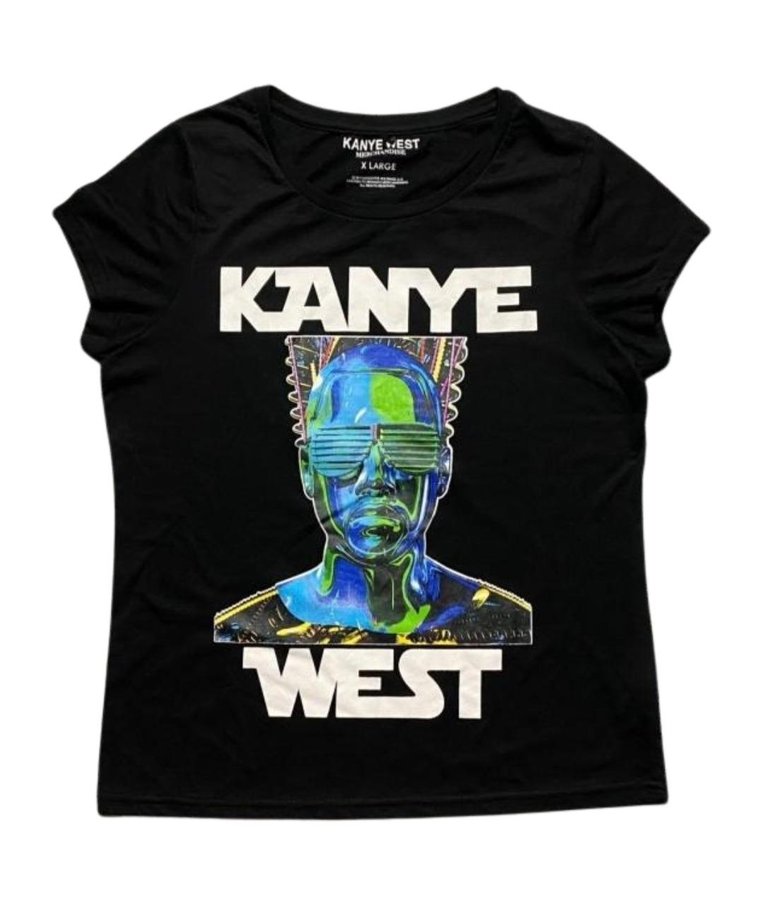 YEEZY Черная хлопковая футболка, фото 1