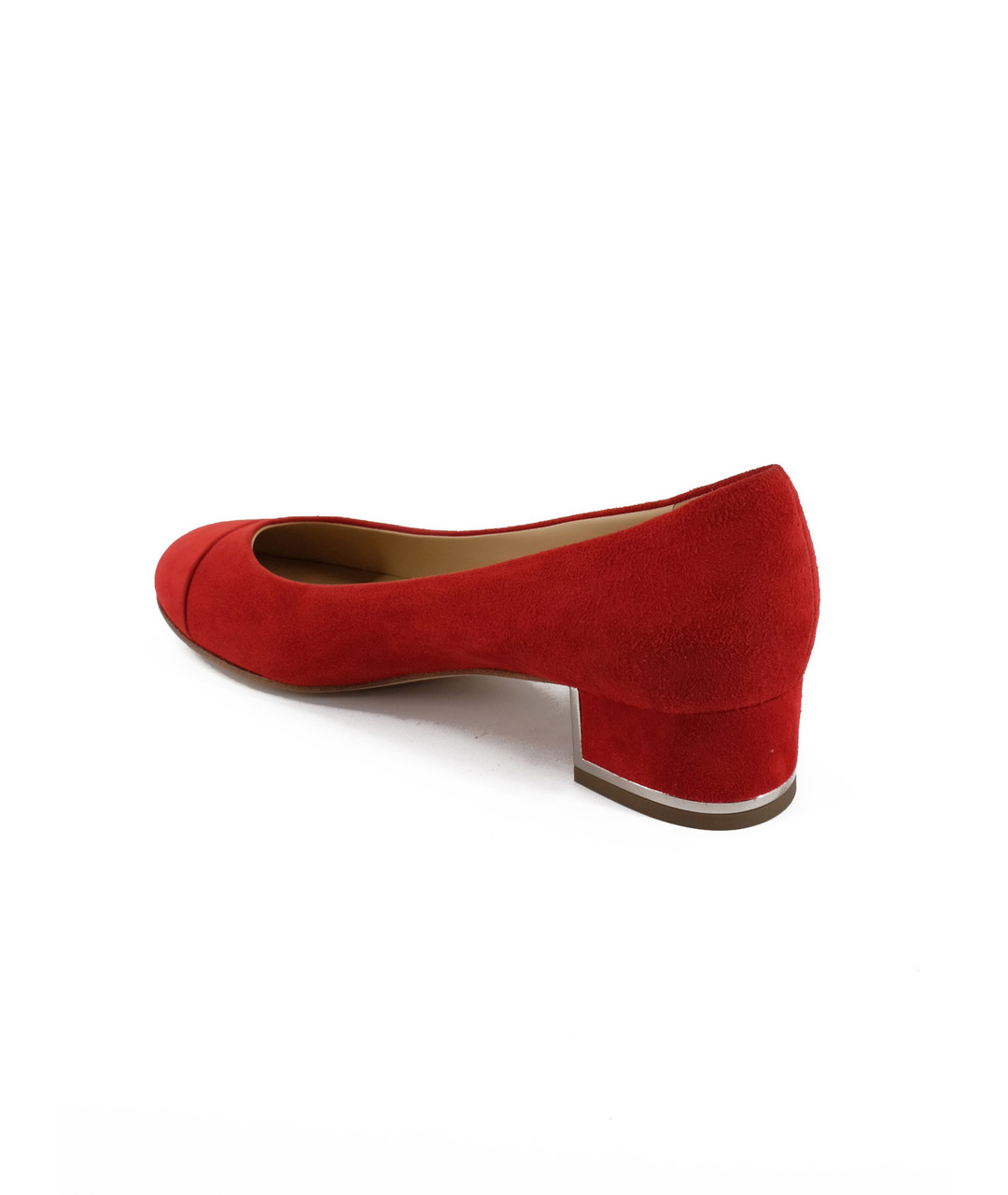 CHANEL PRE-OWNED Красные замшевые туфли, фото 3